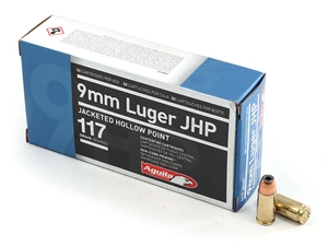 Aguila Jacketed Hollow Point 9mm 117gr 50rd