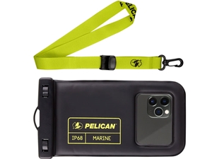 Pelican Universal Marine Waterproof Floating Pouch XL, Black/Neon Green