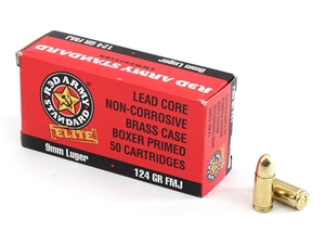 Red Army Standard Elite 9mm Luger 124 gr Full Metal Jacket 50rd