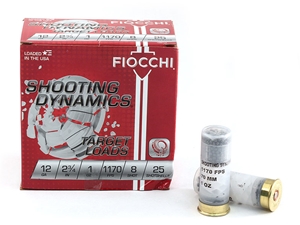 Fiocchi Shooting Dynamics Target Load 12 Gauge 2.75" 1 oz 8 Shot 25rd 1170 FPS