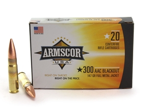 Armscor .300 Blackout 147gr FMJ 20rd