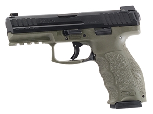 HK VP9 9mm 4.1" Pistol, OD Green 3-17rd Mags, NS