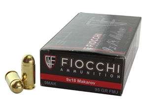 Fiocchi Shooting Dynamics 9x18mm 95gr FMJ 50rd