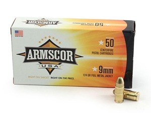 ARMSCOR 9mm 124gr FMJ 50rd