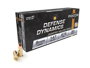 Fiocchi 9mm 147gr JHP 50rd