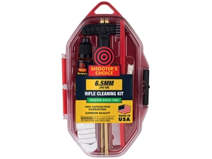 Shooter's Choice Rifle Gun Cleaning Kit, 6mm/6.5mm/.243/.25 Cal