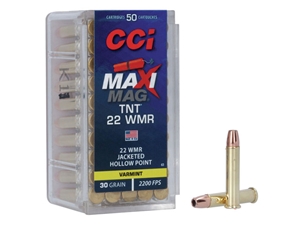 Federal CCI .22WMR 30gr Maxi Mag TNT JHP 50rd