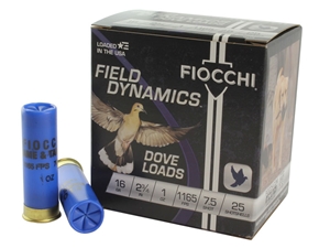 Fiocchi Dove & Quail 16GA 2 3/4" 1oz #7.5 25rd