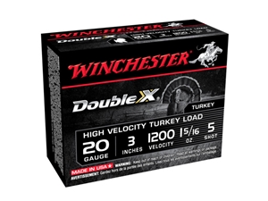 Winchester Double X 20GA 3" 1 5/16oz 5 Shot 10rd