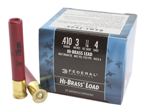 Federal Game-Shok Upland 410 Gauge 3" 11/16oz 4 Shot 25rd