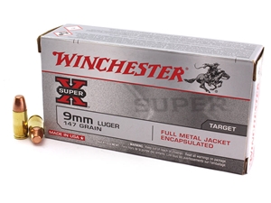 Winchester SuperX 9mm Luger 147 FMJE 50rd