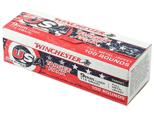 Winchester 9mm 115gr FMJ USA 100rd