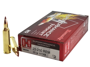 Hornady Superformance Varmint .22-250 Rem 35gr NTX Lead-Free 20rd