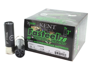 Kent Cartridge Fasteel 2.0 12GA 3" 1 3/8oz #3 Shot 25rd