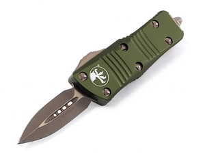 Microtech Knives Mini Troodon D/E Bronzed Apocalyptic 1.99" OD Green