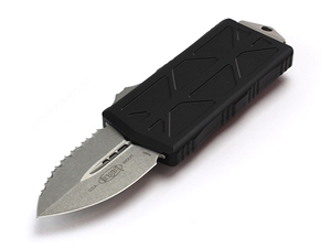 Microtech Knives Exocet D/E Full Serrated Black 1.98" Stonewash