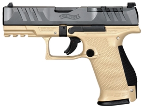 Walther PDP 9mm Compact 4" Pistol, Black/Tan