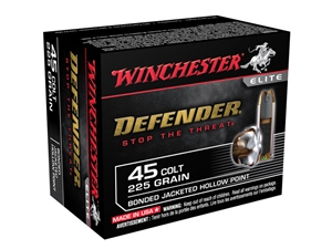 Winchester Defender 45 Colt 225gr Bonded JHP 20rd