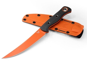 Benchmade Meatcrafter 2 Hunting Fixed Blade Knife 6.1" Orange/Carbon Fiber