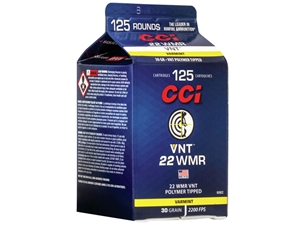 Federal CCI VNT 22 WMR Polymer Tipped 30gr 125rd