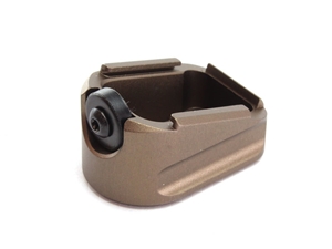 Warne CZ 75 9mm Magazine Extension, +2 - Dark Earth