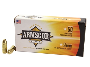 Armscor 9mm 115gr FMJ 50rd