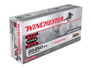 Winchester Super-X 22-250 Rem 64gr Power Point 20d