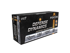 Fiocchi Defense Dynamics 10mm 180gr JHP 50rd