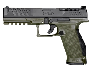 Walther PDP 9mm Full Size 5" Pistol, Black/Green