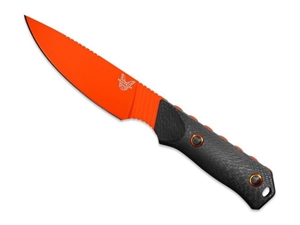 Benchmade Raghorn 4.64" Fixed Knife, Orange Cerakote/Carbon Fiber