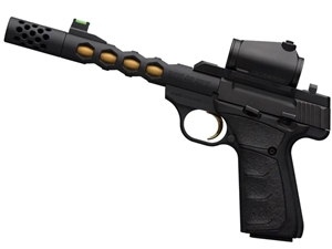 Browning Buck Mark + Vision .22LR Pistol, Black/Gold TB