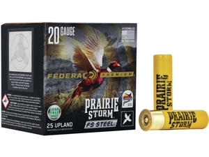Federal Prairie Storm 20GA 3" #4 Steel Shot 7/8oz 25rd