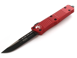 Microtech Troodon 3.08" OTF Black Drop Point, Red