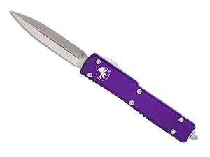 Microtech UTX-70 2.41" OTF Stonewashed Double Edge Dagger, Purple