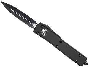 Microtech UTX-70 2.41" OTF Black Double Edge Dagger, Black