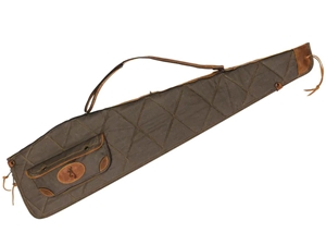 Browning Lona 48" Canvas/Leather Scoped Rifle Case, Flint Brown