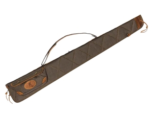 Browning Lona 52" Canvas/Leather Scoped Rifle Case, Flint Brown