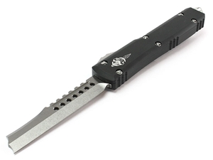 Microtech Knives Ultratech Razor Hellhound Stonewashed Black