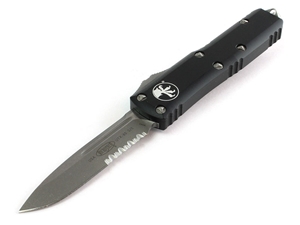 Microtech Knives UTX-85 S/E Partially Serrated Black 3.4" Apocalyptic