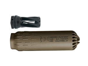 HuxWrx Flow 556K Suppressor w/ Flash Hider-QD 556, FDE