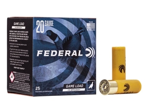 Federal Game Load Hi-Brass 20GA 2.75" 5 Shot 25rd