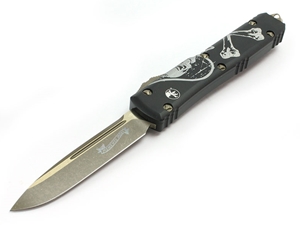 Microtech Knives Ultratech Apocalyptic 3.46" S/E Bronze, Death Card