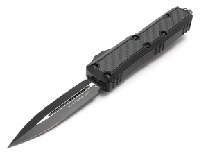 Microtech Knives Daytona 3.1" D/E Black, Carbon Fiber Inlay
