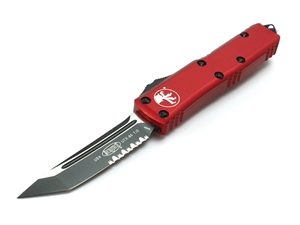 Microtech Knives UTX-85 3" T/E Black, Red Aluminum