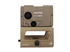 Aimpoint ACRO P-2 3.5 MOA Red Dot, FDE w/ B&T 39mm Skeleton QD Mount