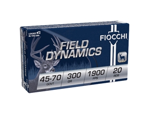 Fiocchi Field Dynamics 45-70 Govt 300gr Hollow Point Flat Nose 20rd