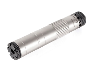 Dead Air Silencers Mojave 9 Modular 9mm Suppressor w/ 1/2-28 Piston, Silver