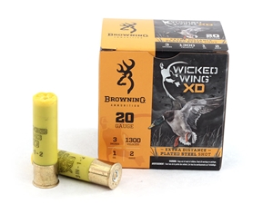 Browning Wicked Wing XD 20GA 3" 1oz 2 Steel Shot 25rd