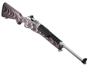 Ruger Mini 14 Ranch 5.56mm 18.5" 5rd Rifle, Stainless -  Gray Laminate, Davidson's Exclusive