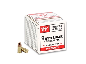 Winchester Target & Practice 9mm 115gr FMJ 50rd